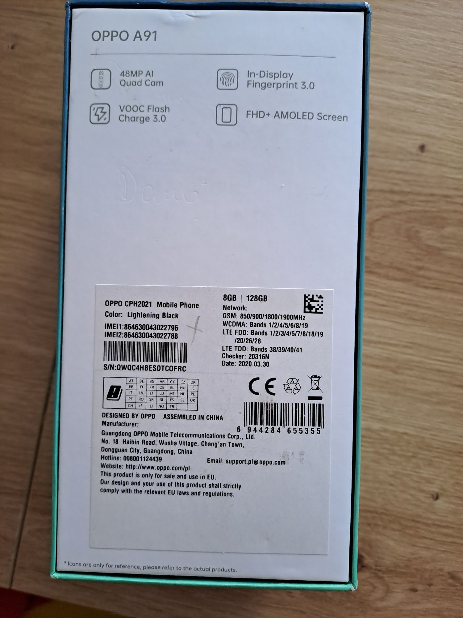 Oppo A91 128 GB / 8GB