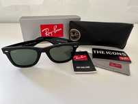 RayBan Original RB2140 Wayfarer Preto Verde G15 Novos