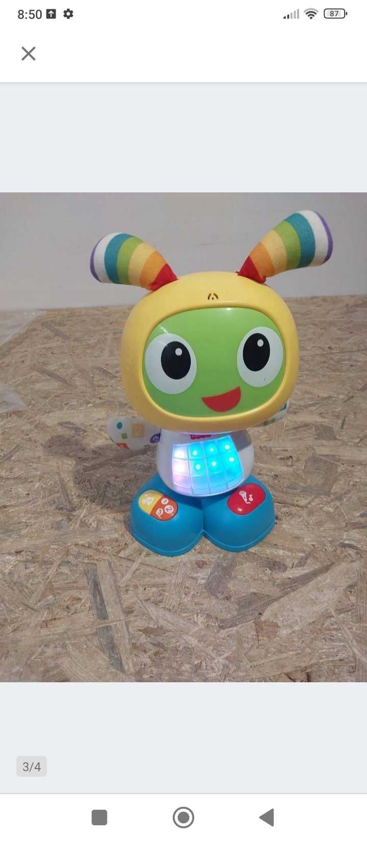 Robot bebo do nauki angielskiego fisher price, edukacyjna zabawka