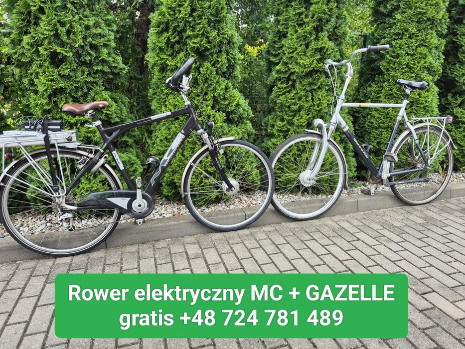 Rower elektryczny MC rama carbon + Gratis rower GAZELLE