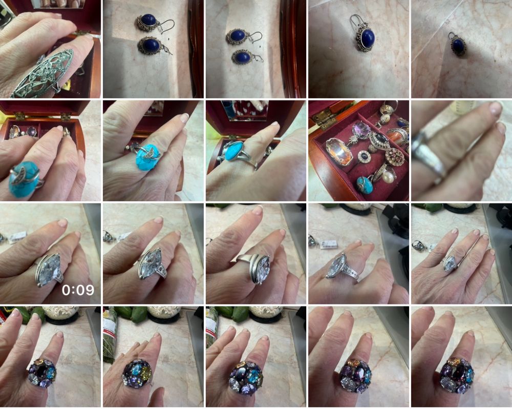 Продам серьги серебряные  и кольца разные.