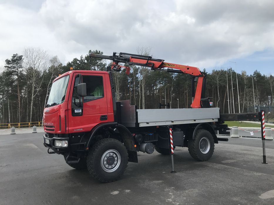 Iveco Eurocargo 4x4 blokady HDS Palfinger PK16502 wiertnica zwyżka