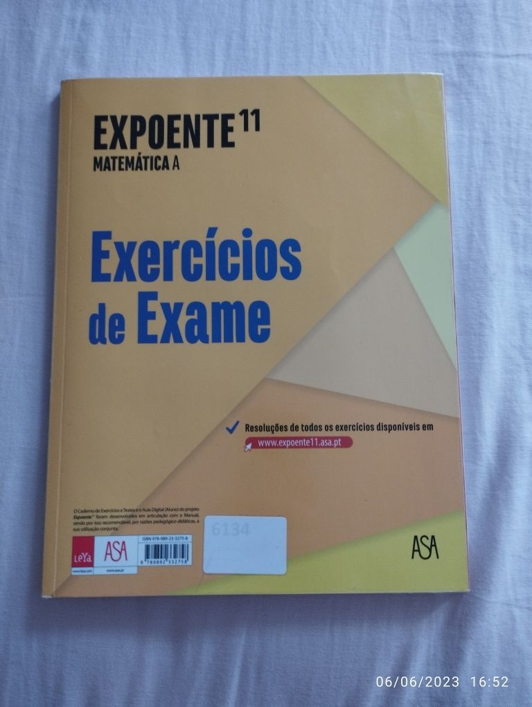 Livro de matemática 11° de exercícios e de preparação para exame