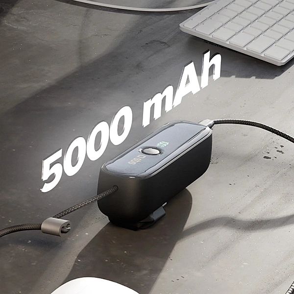 Powerbank SBS Hybrid PD 20W 5000mAh z wbudowanym kablem i składaną wty