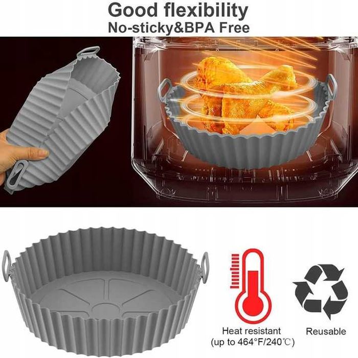 FOREMKA Silikonowa Wkład AIR FRYER Frytkownica BEZTŁUSZCZOWA 16-20cm.