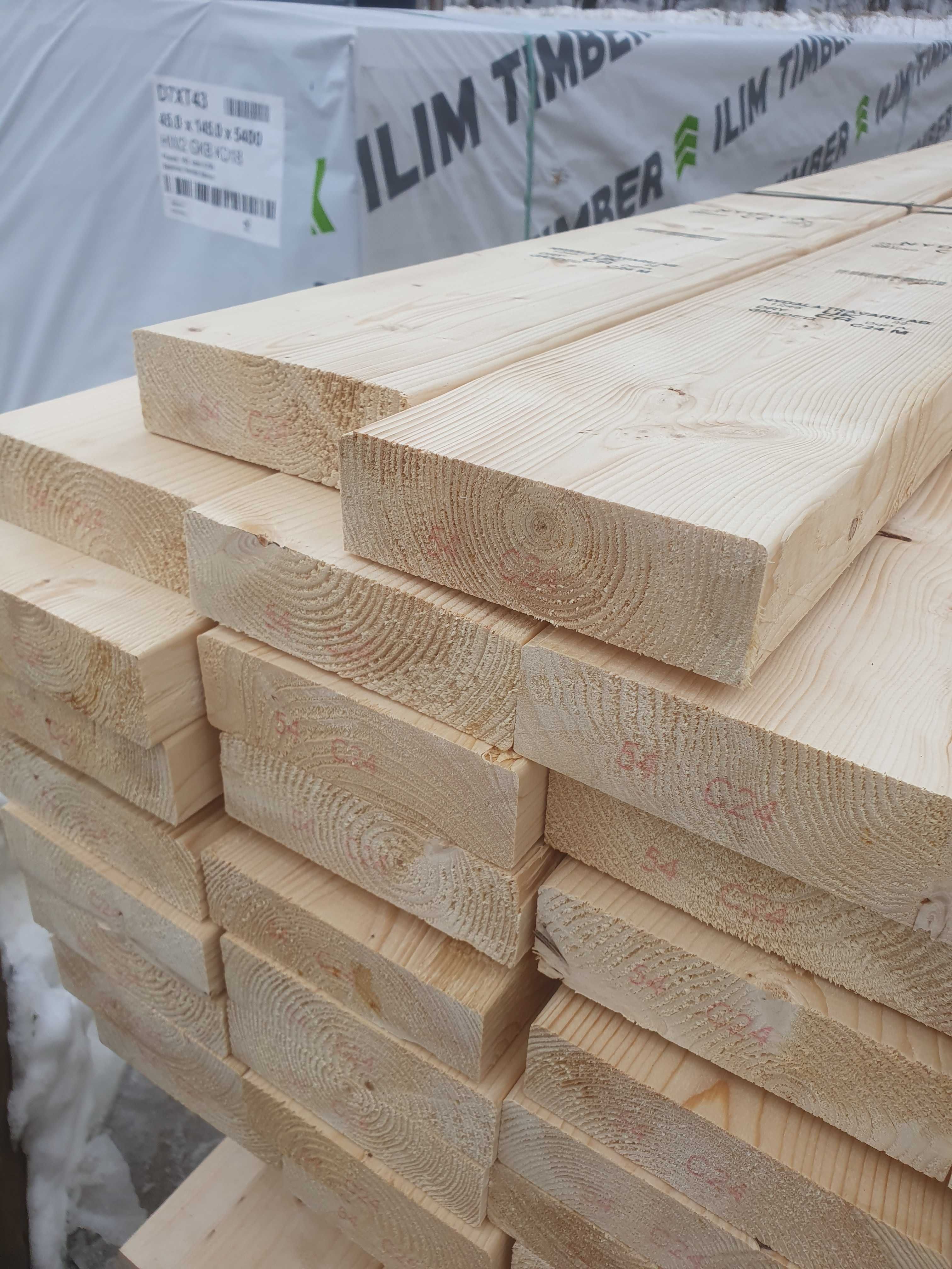Drewno konstrukcyjne strugane tarcica 4,5X14,5 c24