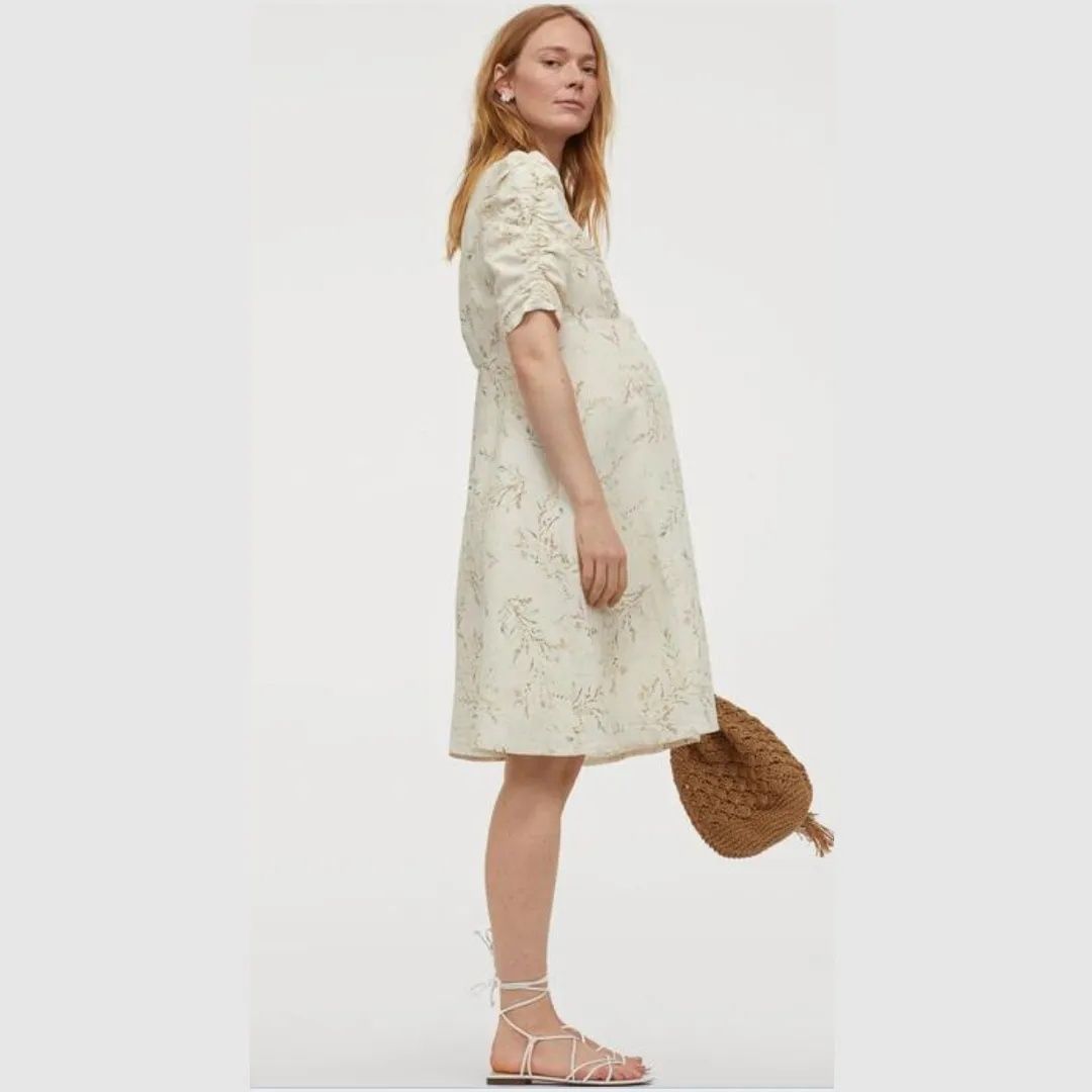 Лляна сукня в квітковий принт для вагітних від H&M