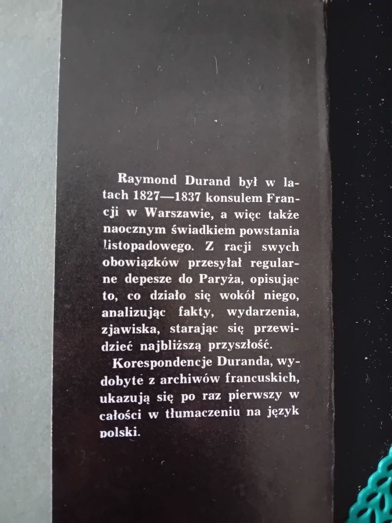 "Depesze z powstańczej Warszawy "Raymond Durand