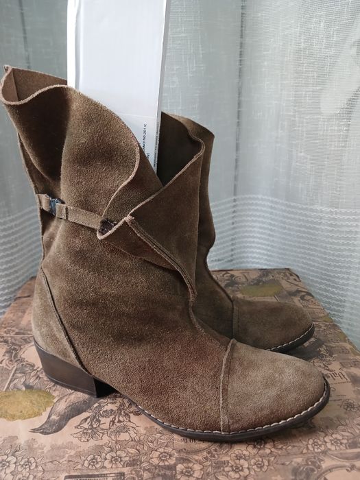 Жіночи чоботи натуральна замша (сапоги, ботинки, казахи)