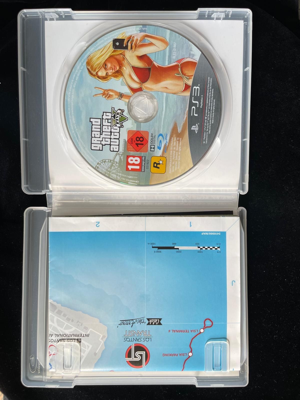 GTA V PL na PS3 Grand Theft Auto 5 Komplet z Mapą w BDB stanie
