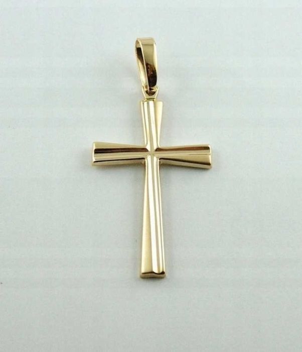 ZŁOTY Wisiorek Krzyżyk Krzyż ZŁOTO p.585 w : 3,27 g Na Prezent