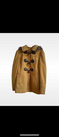 Orsay musztardowa długa kurtka damska budrysówka płaszcz rozmiar M