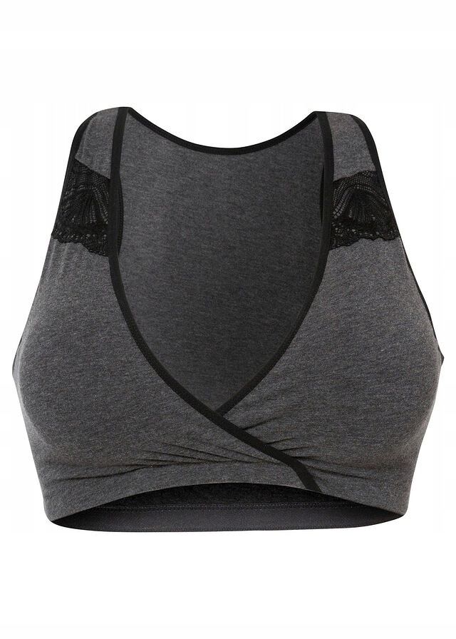 B.P.C biustonosz bustier do karmienia miękki antracytowy top ^36/38