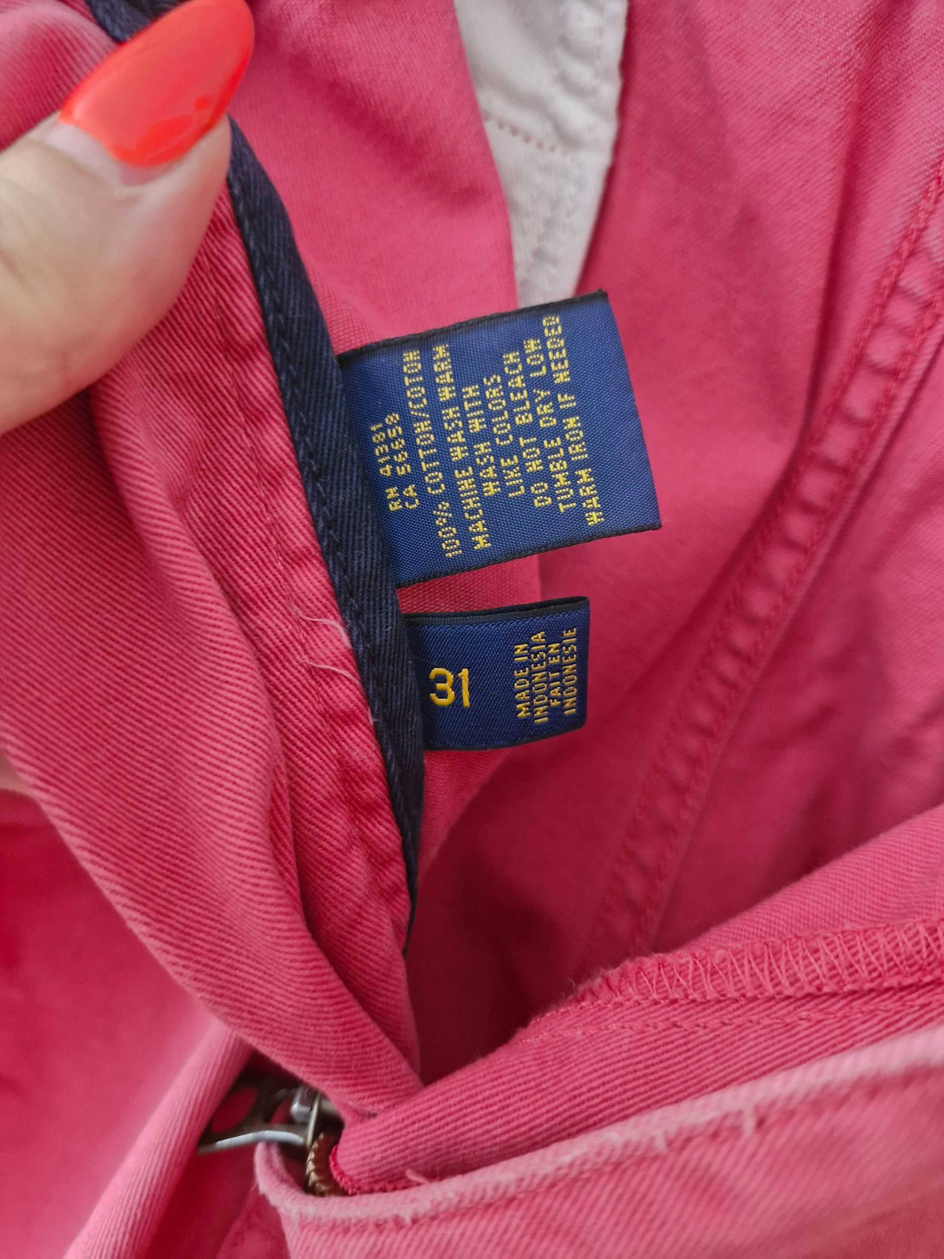 spodenki męskie Polo Ralph Lauren cargo kieszenie duże czerwone