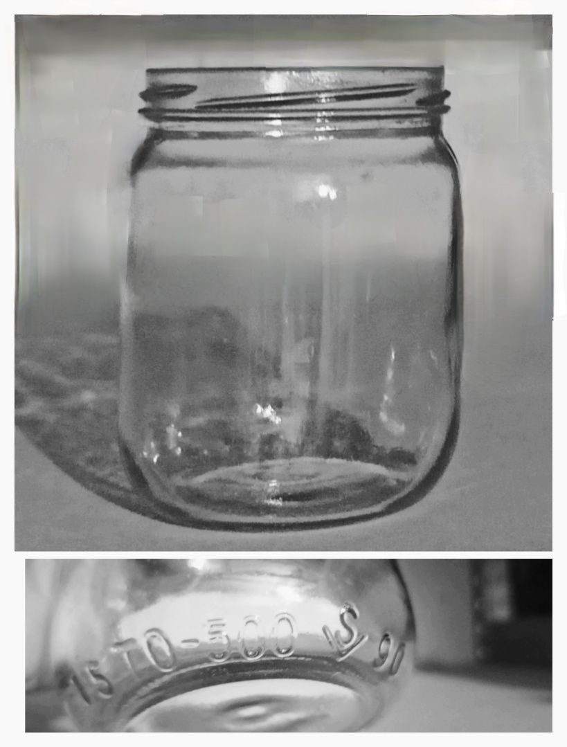 Słoiki o pojemności 500 ml, 550 ml, 610 ml, 720 ml i 480 ml z zakrętką