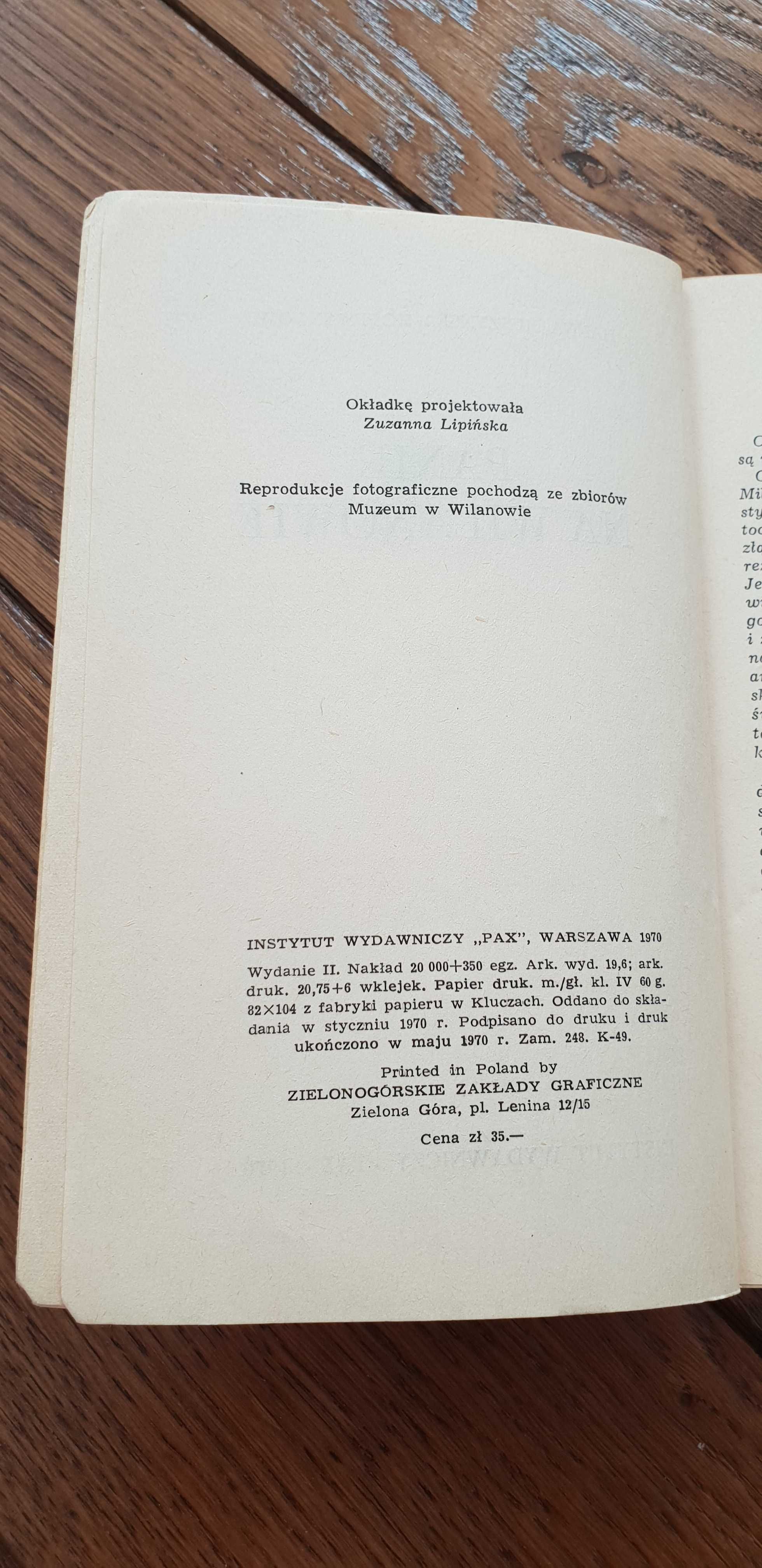 Książka rok 1970 "Panie na Wilanowie" Hanna Muszyńska-Hoffmannowa