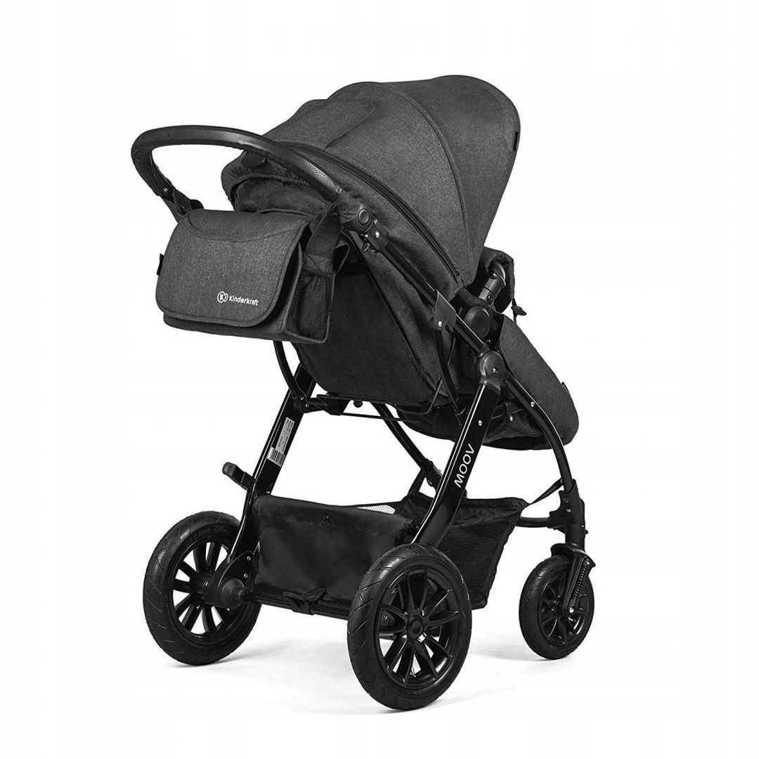 Moov 3w1 KinderKraft Wózek Wielofunkcyjny Czarny