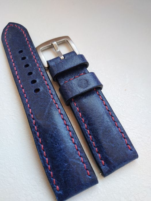 Pasek skórzany do zegarka 22/20 mm skóra Full Grain , szybki montaż