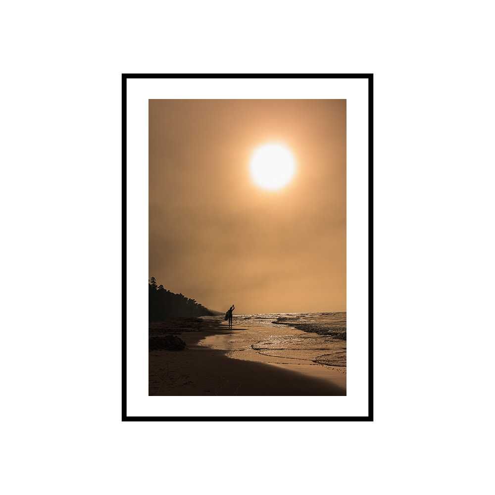 Obraz zdjęcie plakat format A3 30x40 cm mgła góry las trawy morze