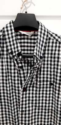 Koszula KappAhl roz 158 czarno-biała krata