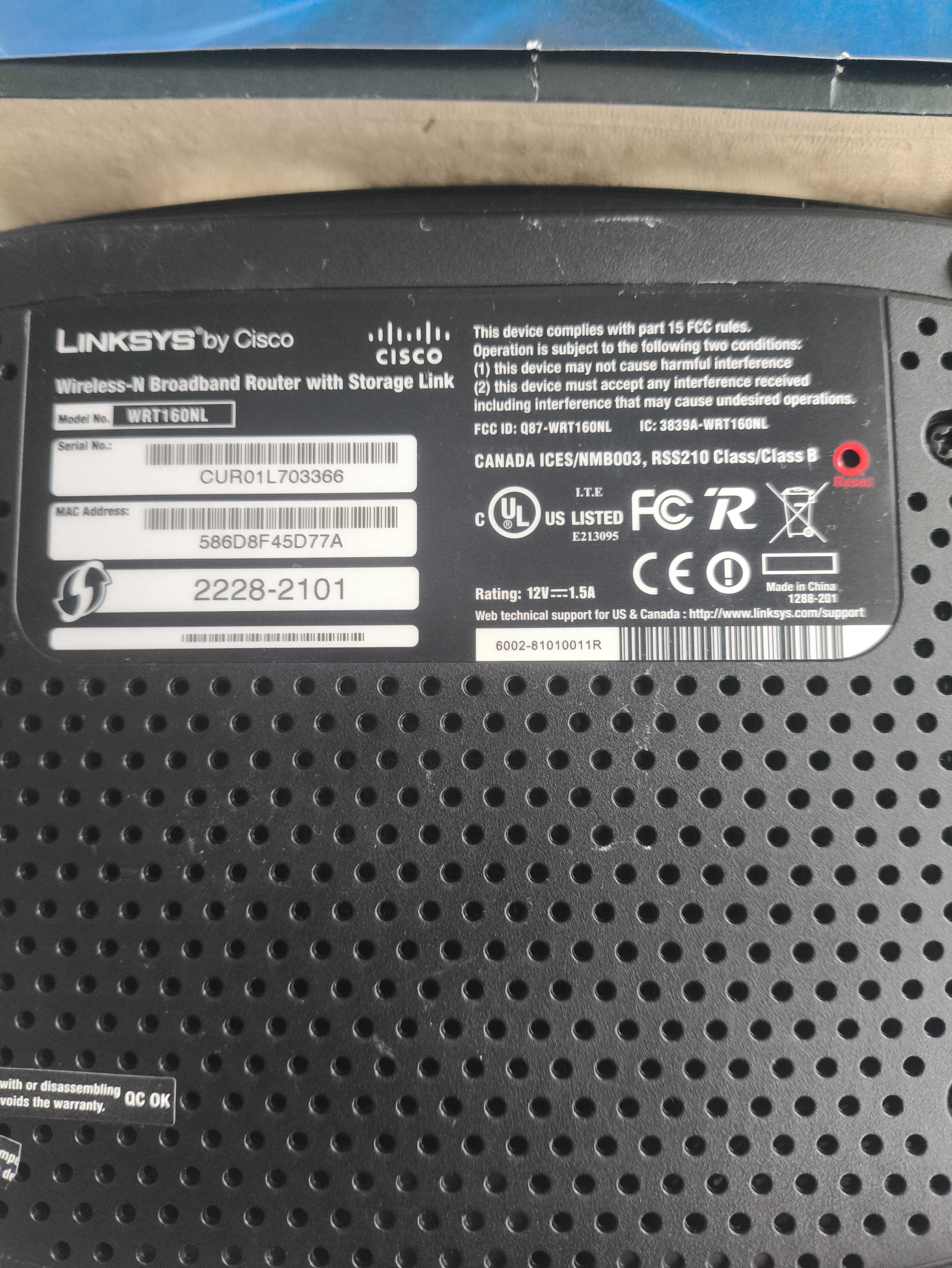 Router Linksys WRT 160NL