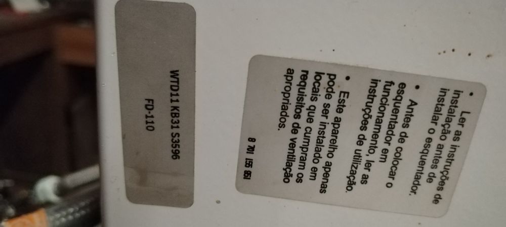 Vendo esquentador termóstatico atmosférico GPL 11L vulcãno avariado