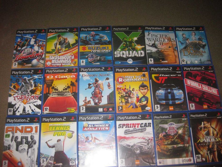 Lote de 24 Jogos para Playstation 2 Completos!
