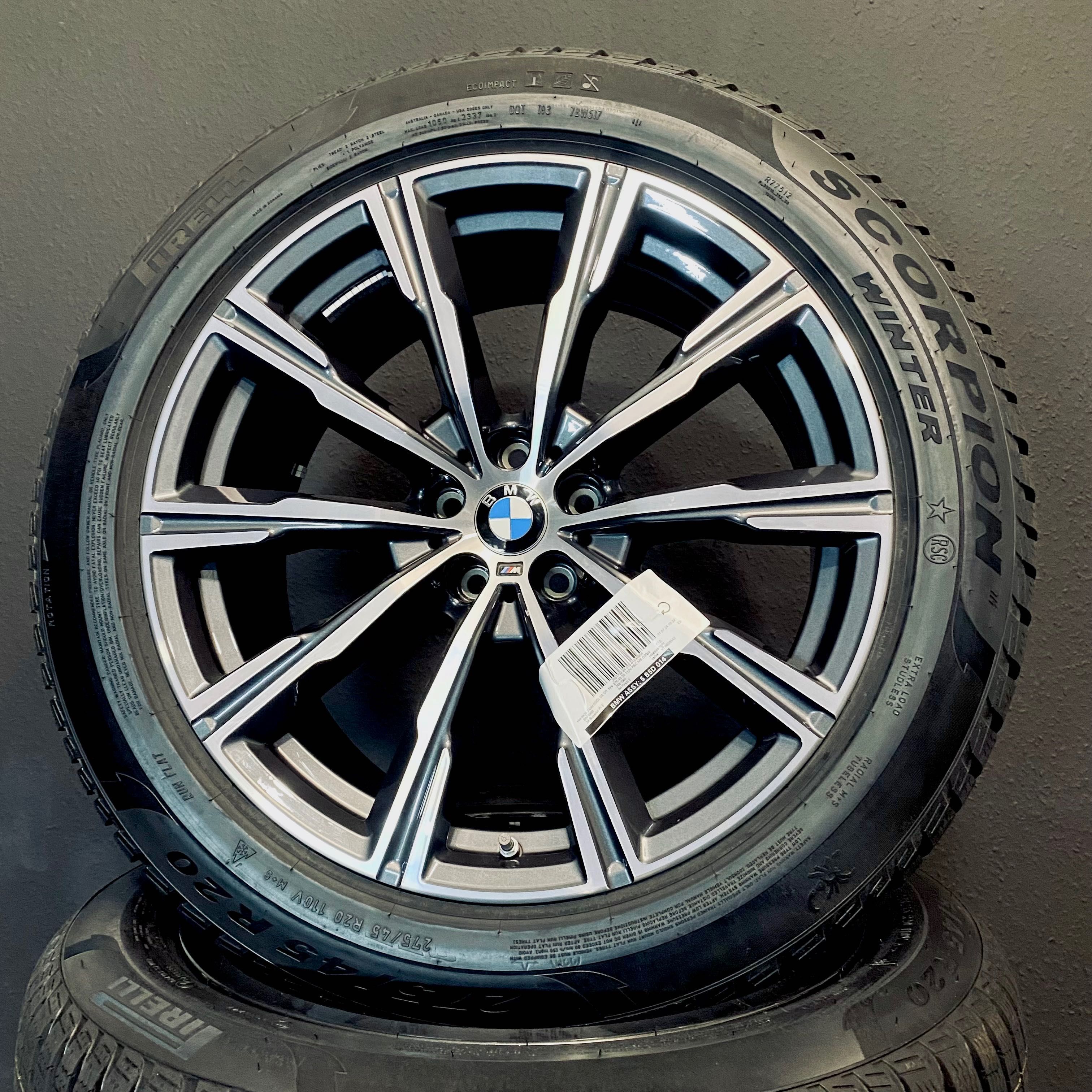 Koła zimowe 20” BMW X5 G05 X6 G06 740M 275/45 R20 Star Spoke M