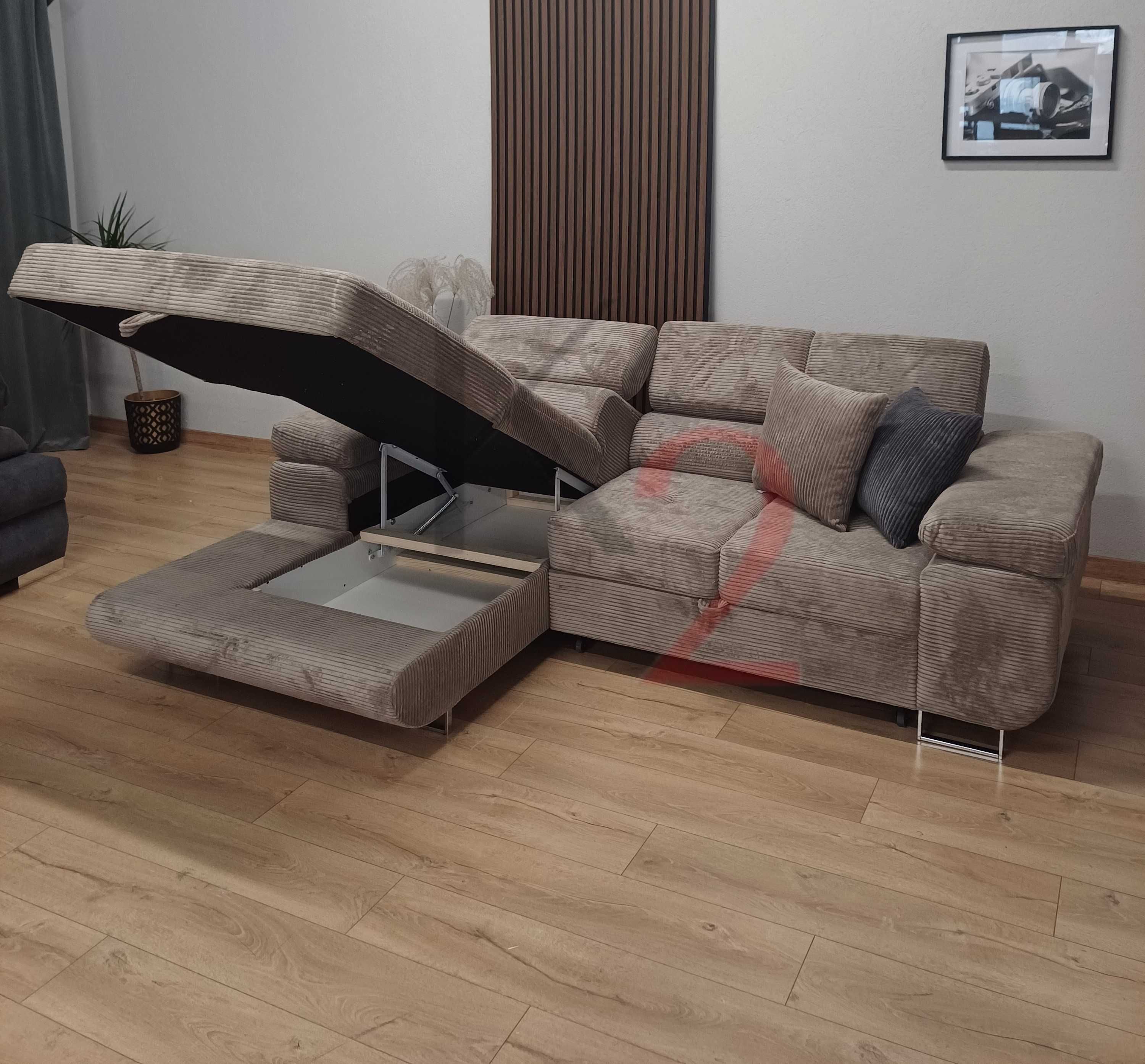 Narożnik ALEX MINI, rogówka, USB rozkładana kanapa sofa +GRATIS