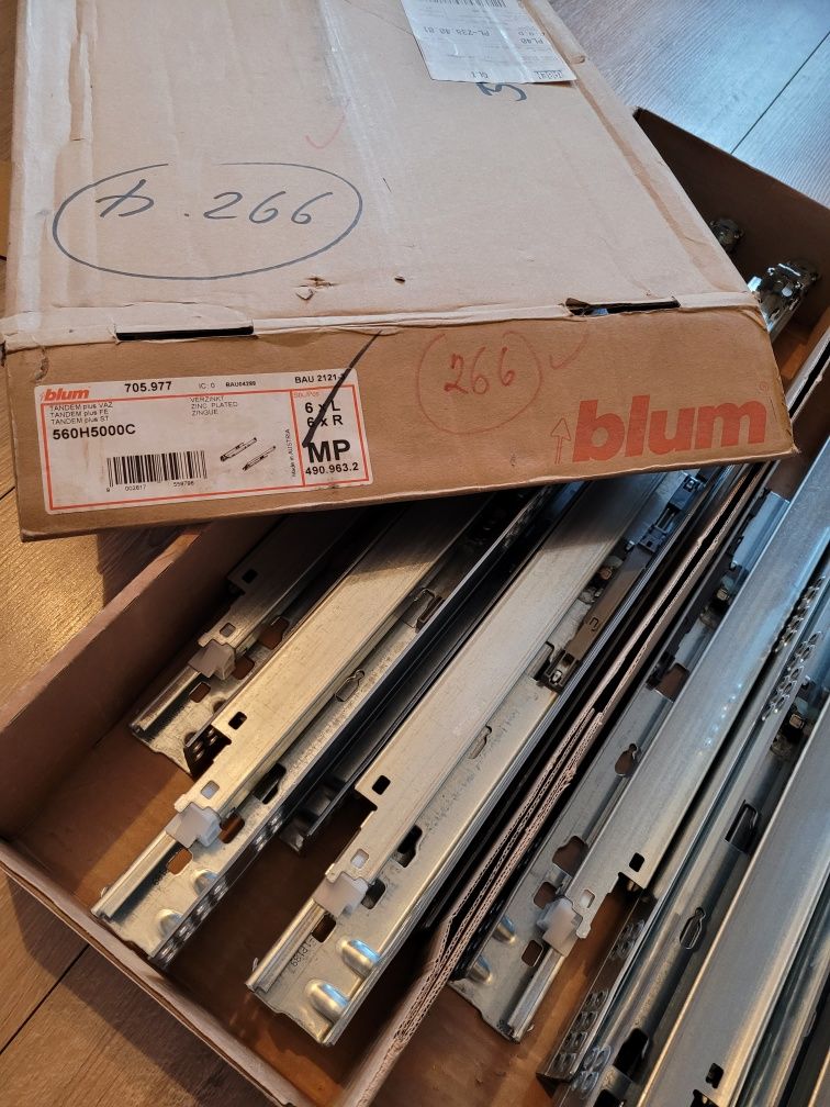 Prowadnice blum tandem 500mm tip-on