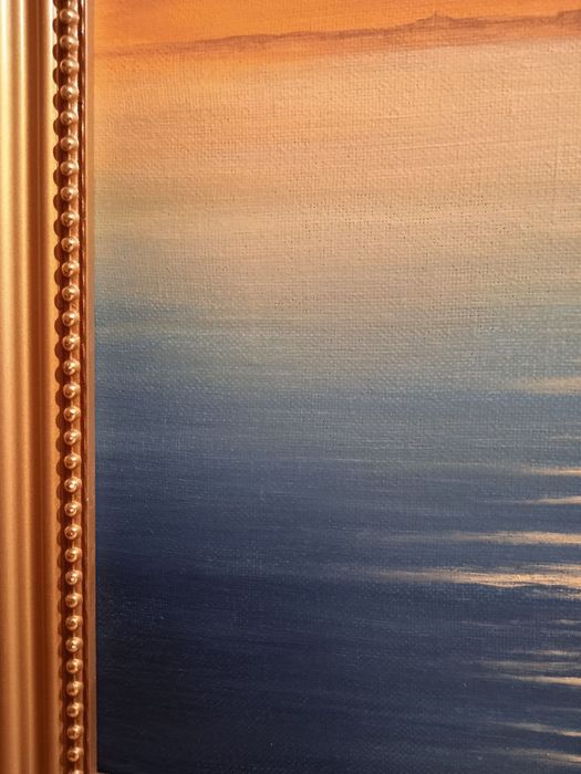 Картина олією на полотні в рамі ,нова