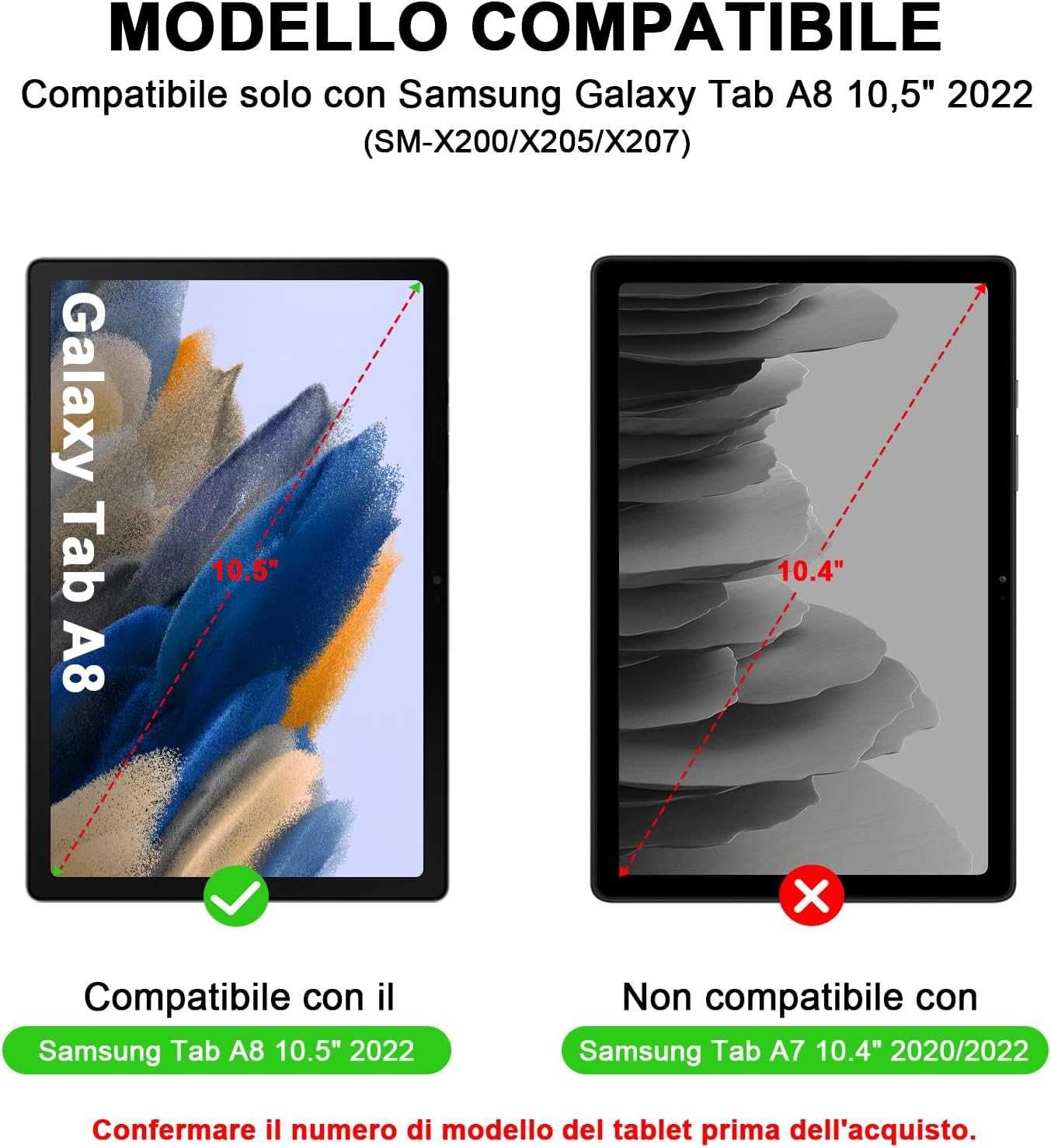 Goojodoq etui klawiatura Samsung Galaxy Tab A8 10,5'' SM-X200 LED RGB