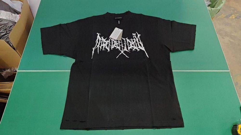 Футболка Balenciaga Metal Logo Washed t-shirt tee