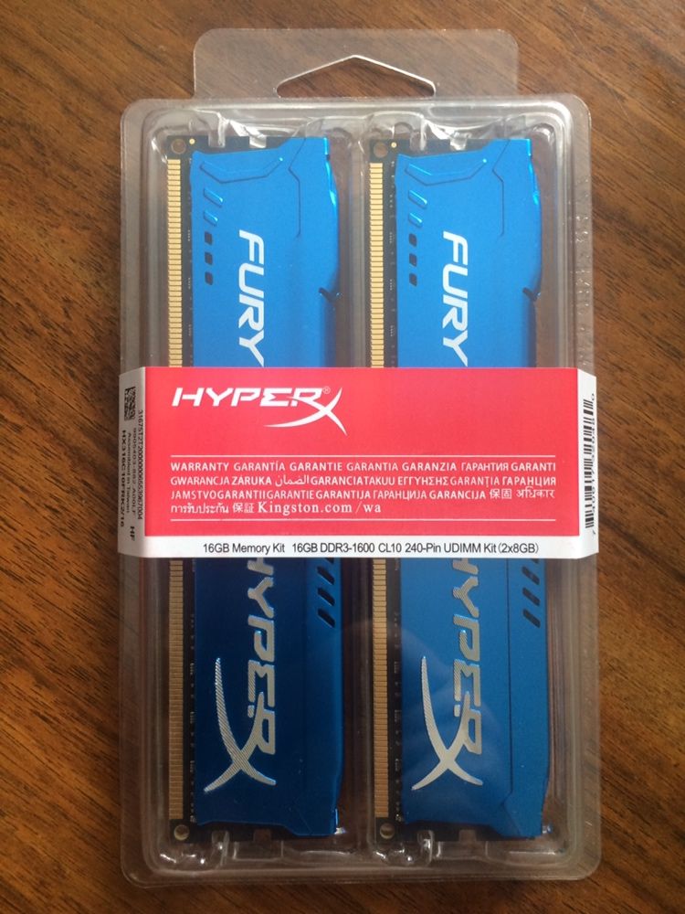 Память Kingston HyperX DDR3-1600 16Gb (2x8Gb)