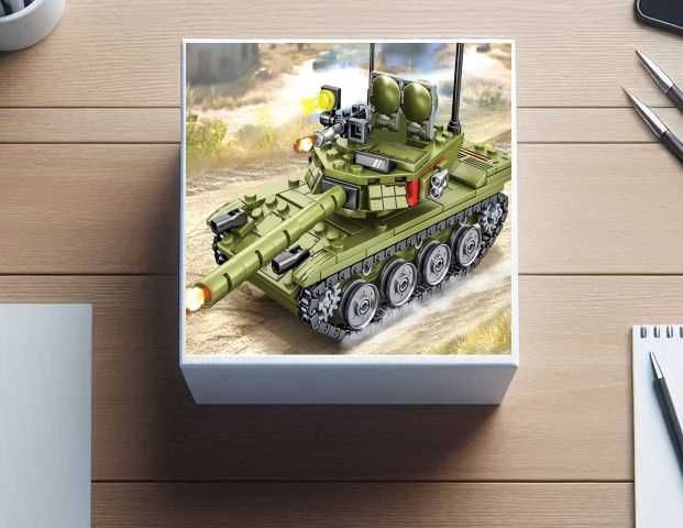 Конструктор танк 19см Лего Lego Башта повертається, Гусля рухається