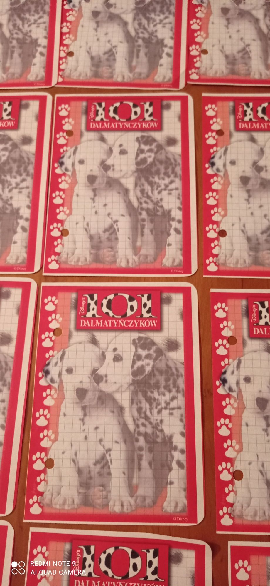 Karteczki kolekcjonerskie do segregatora 101 dalmatyńczyków 20 sztuk