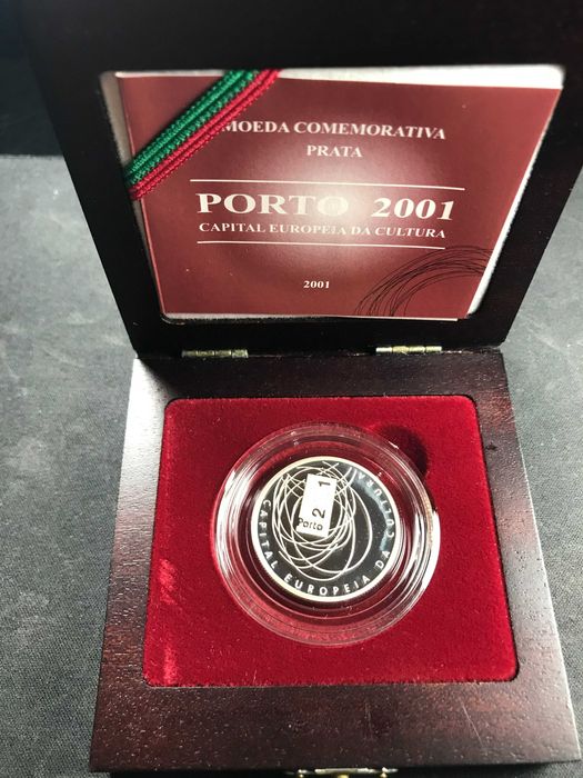 500 Escudos 2001 Prata Proof - Porto Capital Europeia da Cultura