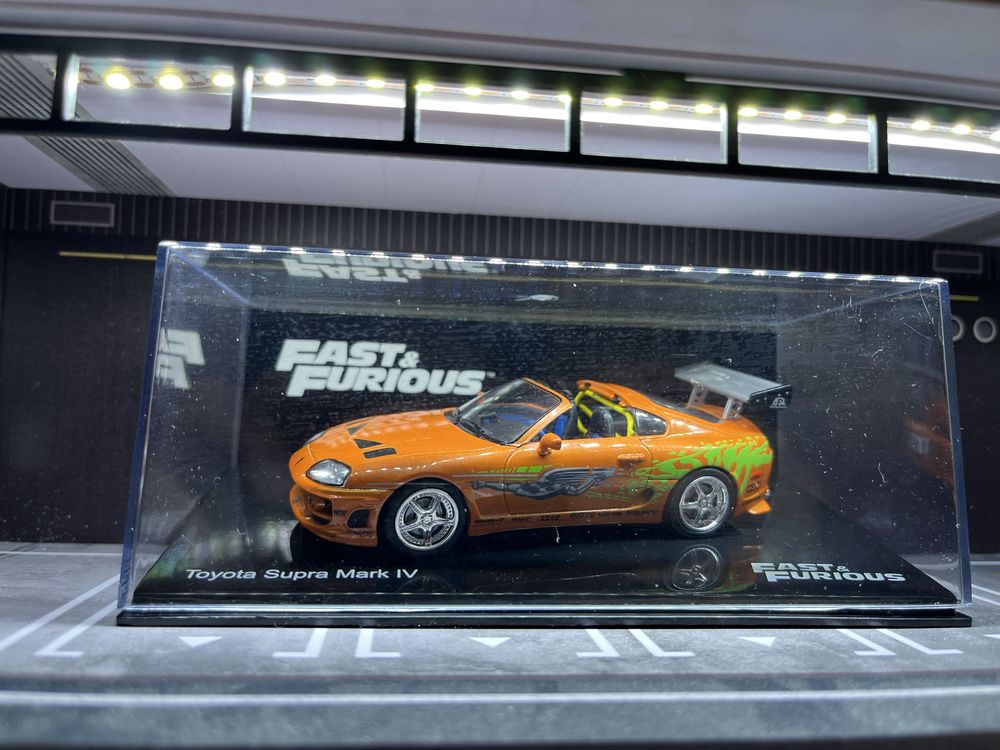 Toyota supra mk4 1:43 fast & furious deagostini model gablotka