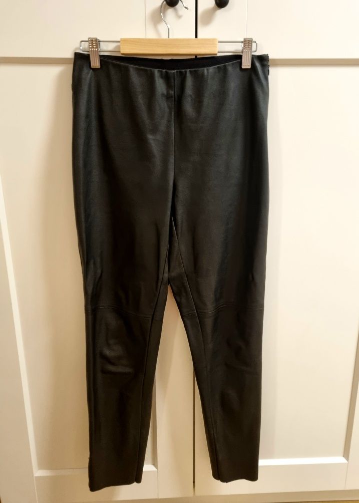KappAhl czarne, spodnie, legginsy z imitacji skóry w roz. 40,