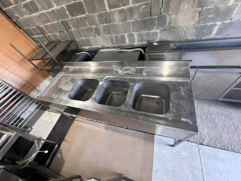 Мийка 3 секціі нержавіюча бу для кафе ресторна бара