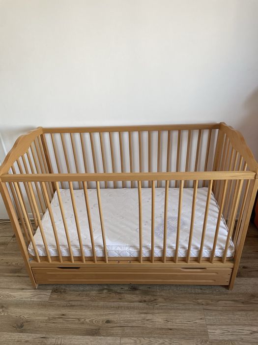 Łóżeczko drewniane dziecięce 125/65