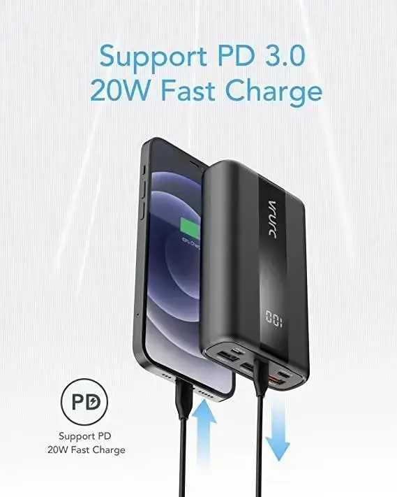 Power Bank VRURC 22.5Вт 20 000mAh Павербанк 20000 mAh