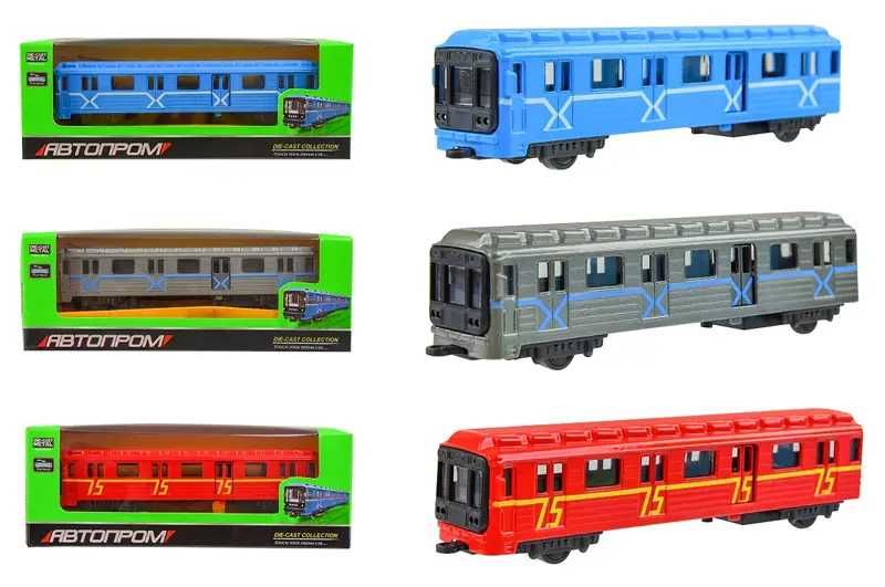 Вагон-метро металевий 7875 Автопром, 1:43-50 , трамвай
