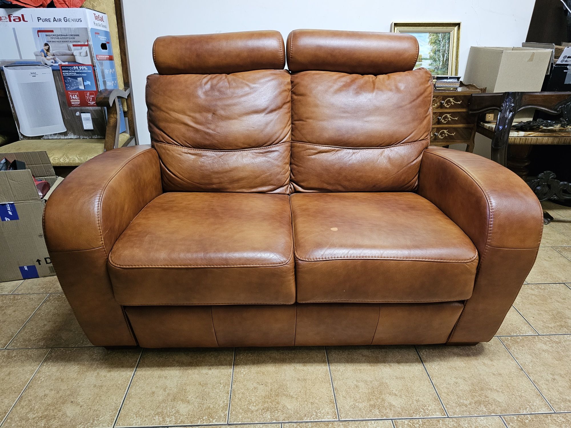Sofa skórzana, używana stan bardzo dobry