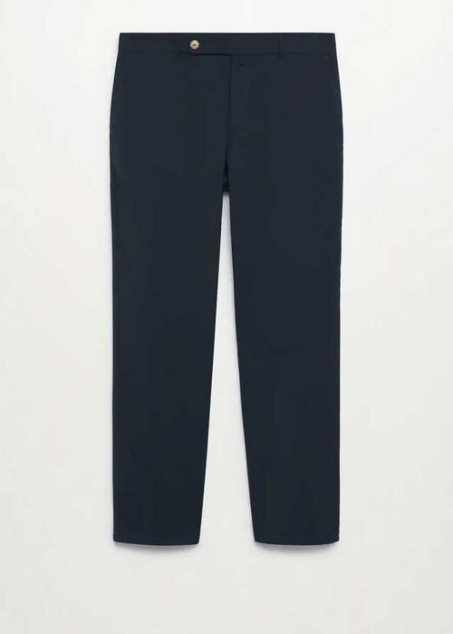 Nowe granatowe wełniane spodnie męskie Mango UNIFORMD 40 slim-fit