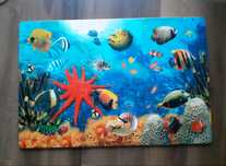 Duże Puzzle piankowe układanka 60x90 rybki akwarium lee chyun wiek 4+