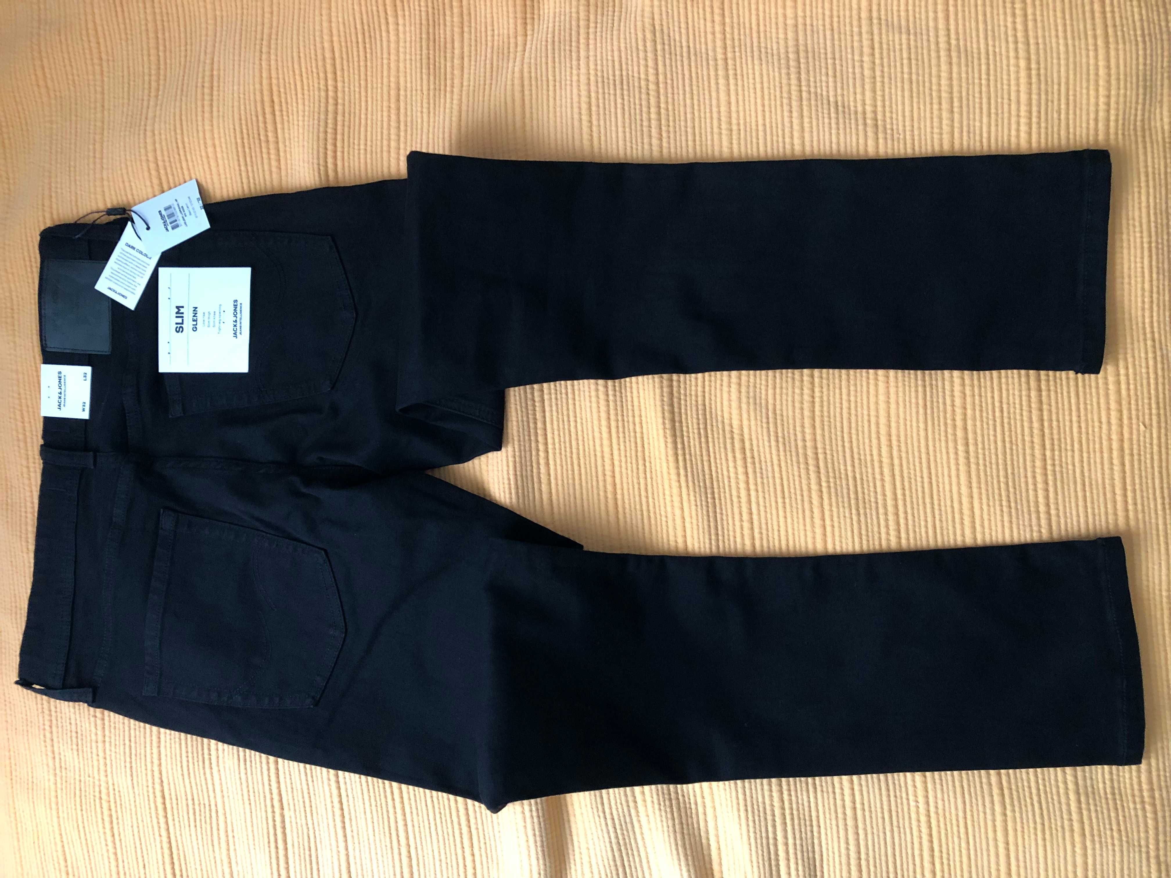 Jeans pretos slim jack and jones 32/32