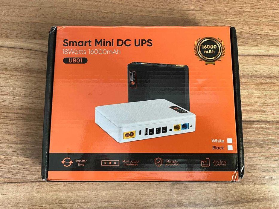 Безперебійник UB01 Smart mini UPS, ДБЖ для роутера. 16000mAh > DC1018P