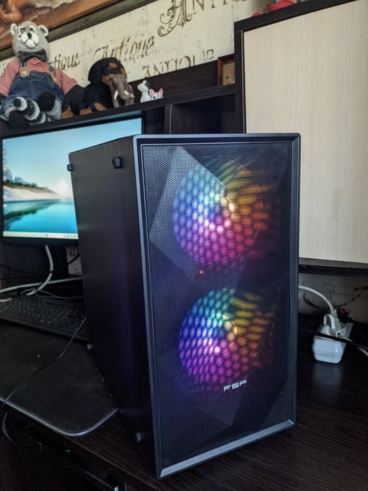 Компьютер Ryzen 7-5700G + Asus B450 + 16 Gb