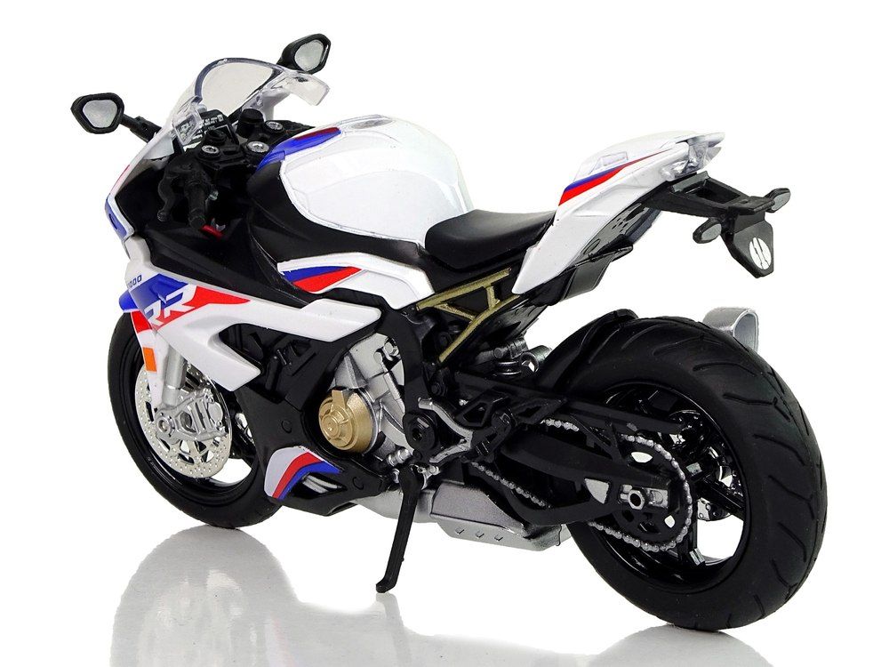 Motocykl Model BMW S1000RR Biały Dźwięki Światła